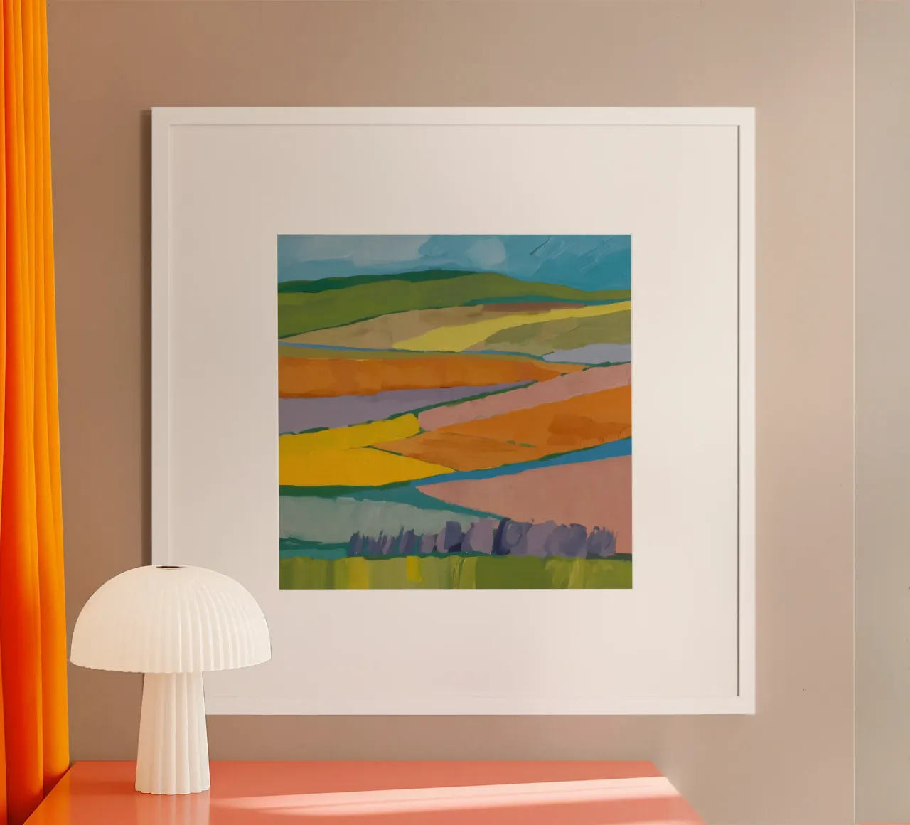 Patchwork Feldträume Poster von Mystic Grain