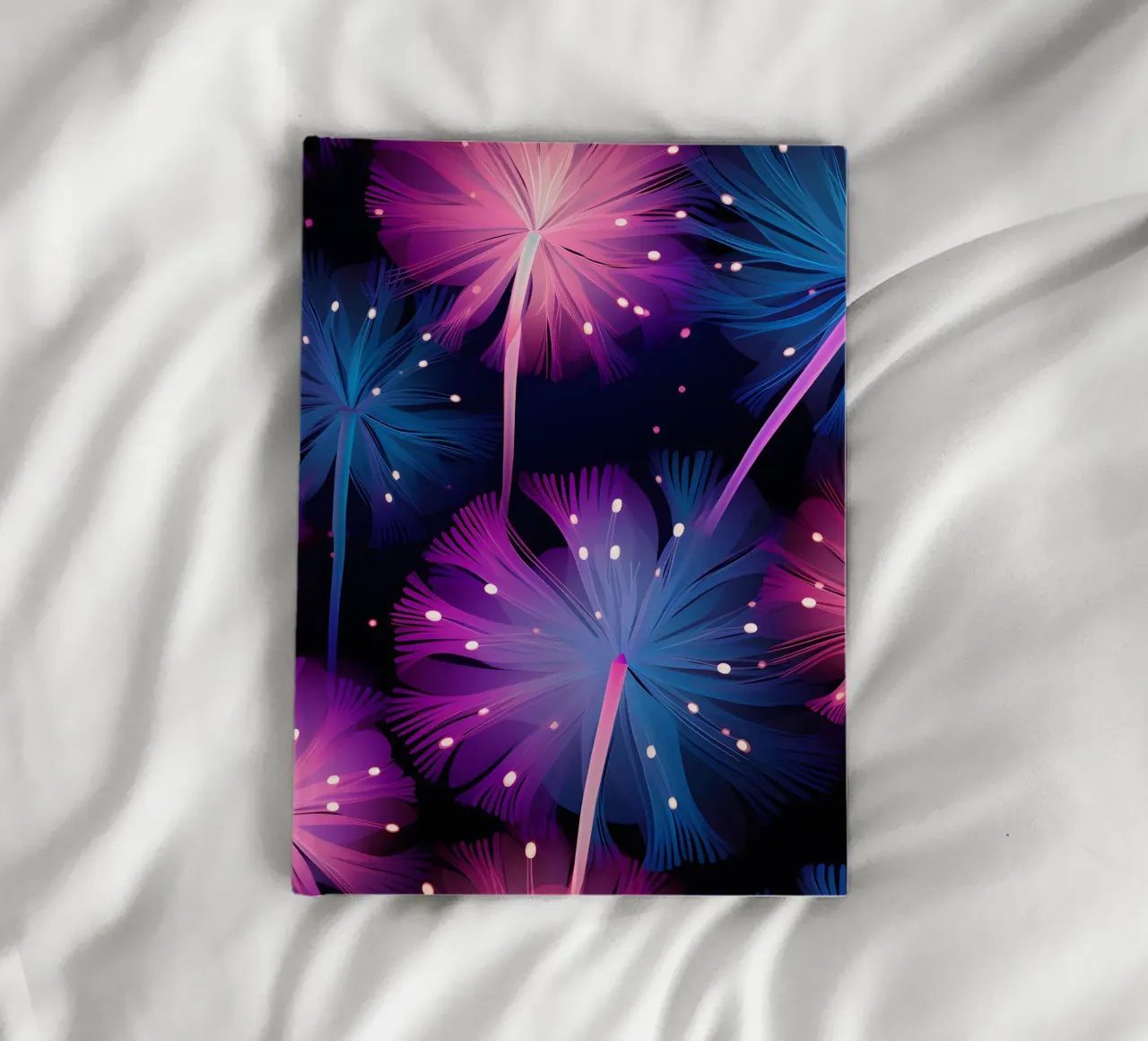 Neon Dandelions notebook by Botanical Pattern House