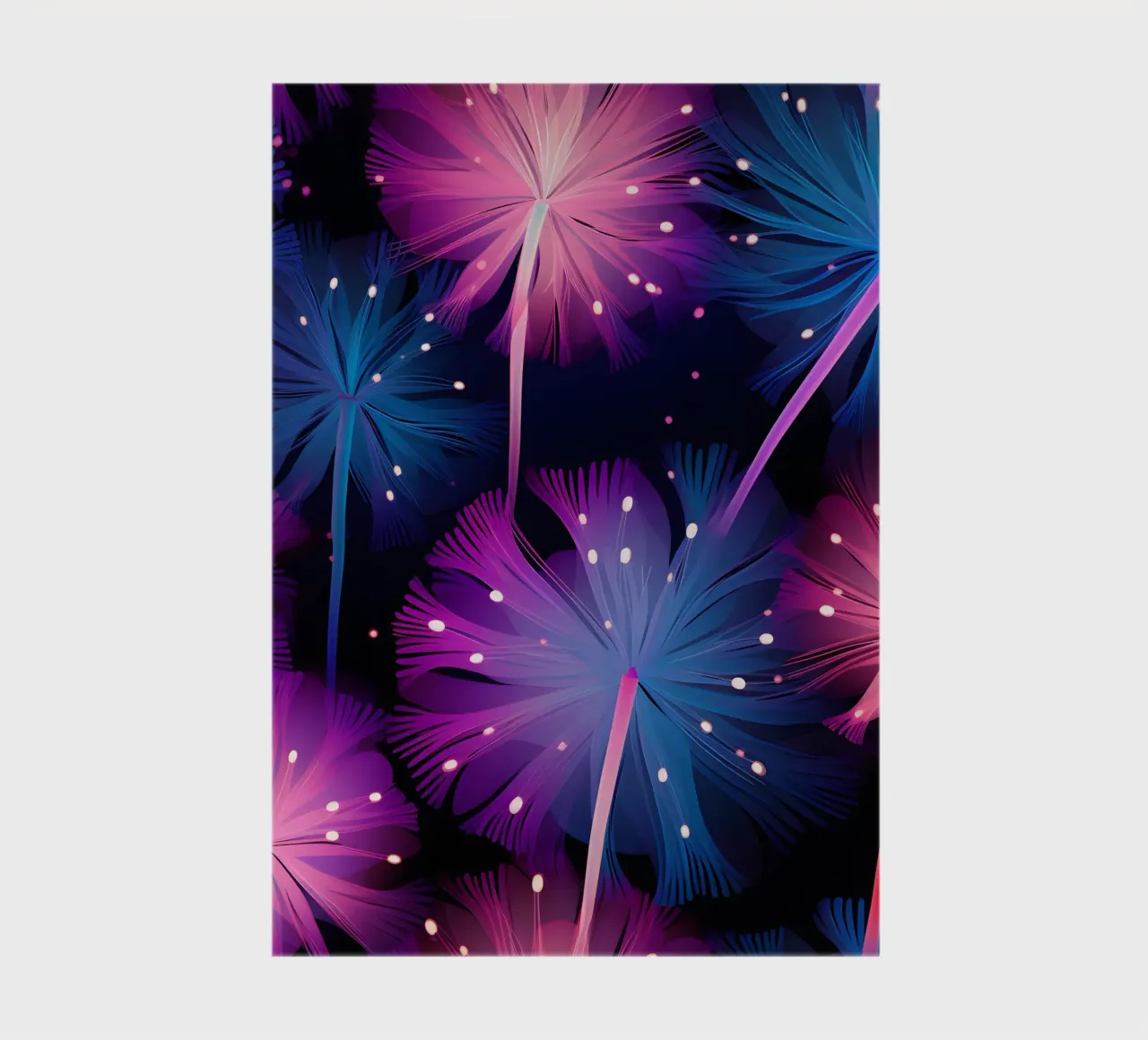 Neon Dandelions notebook by Botanical Pattern House