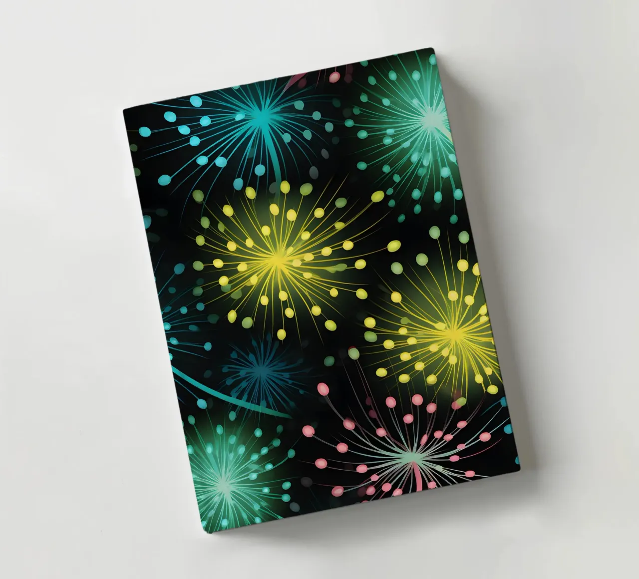 Neon Dandelions notebook by Botanical Pattern House