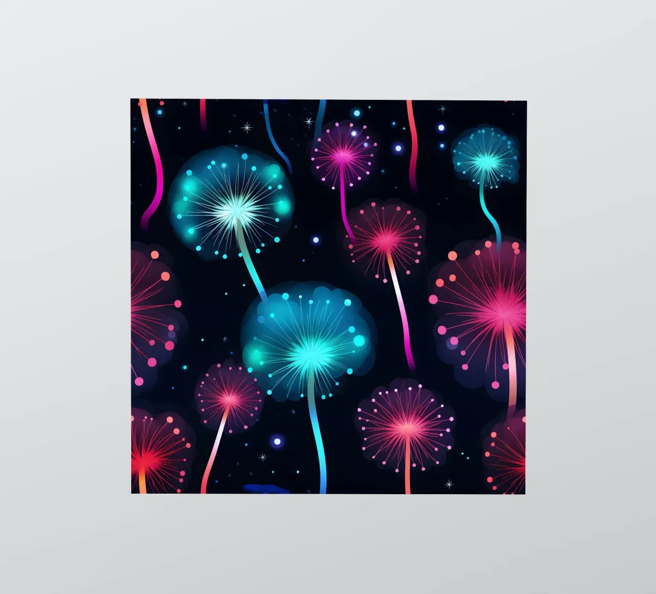 Neon Löwenzahn Sticker von Botanical Pattern House