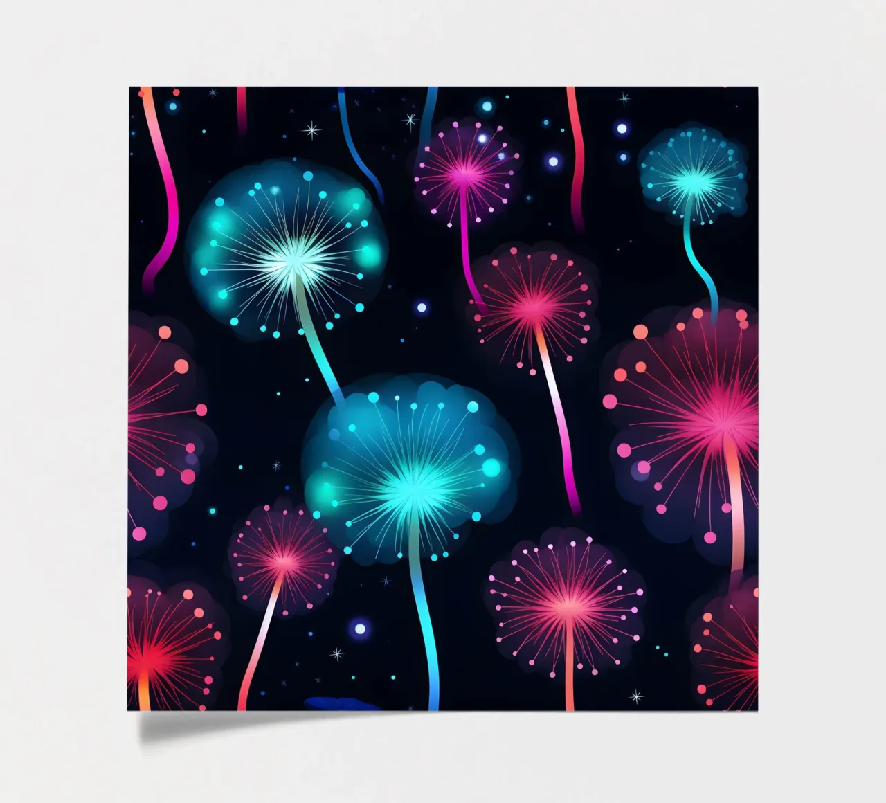 Neon Löwenzahn Stickerbogen von Botanical Pattern House