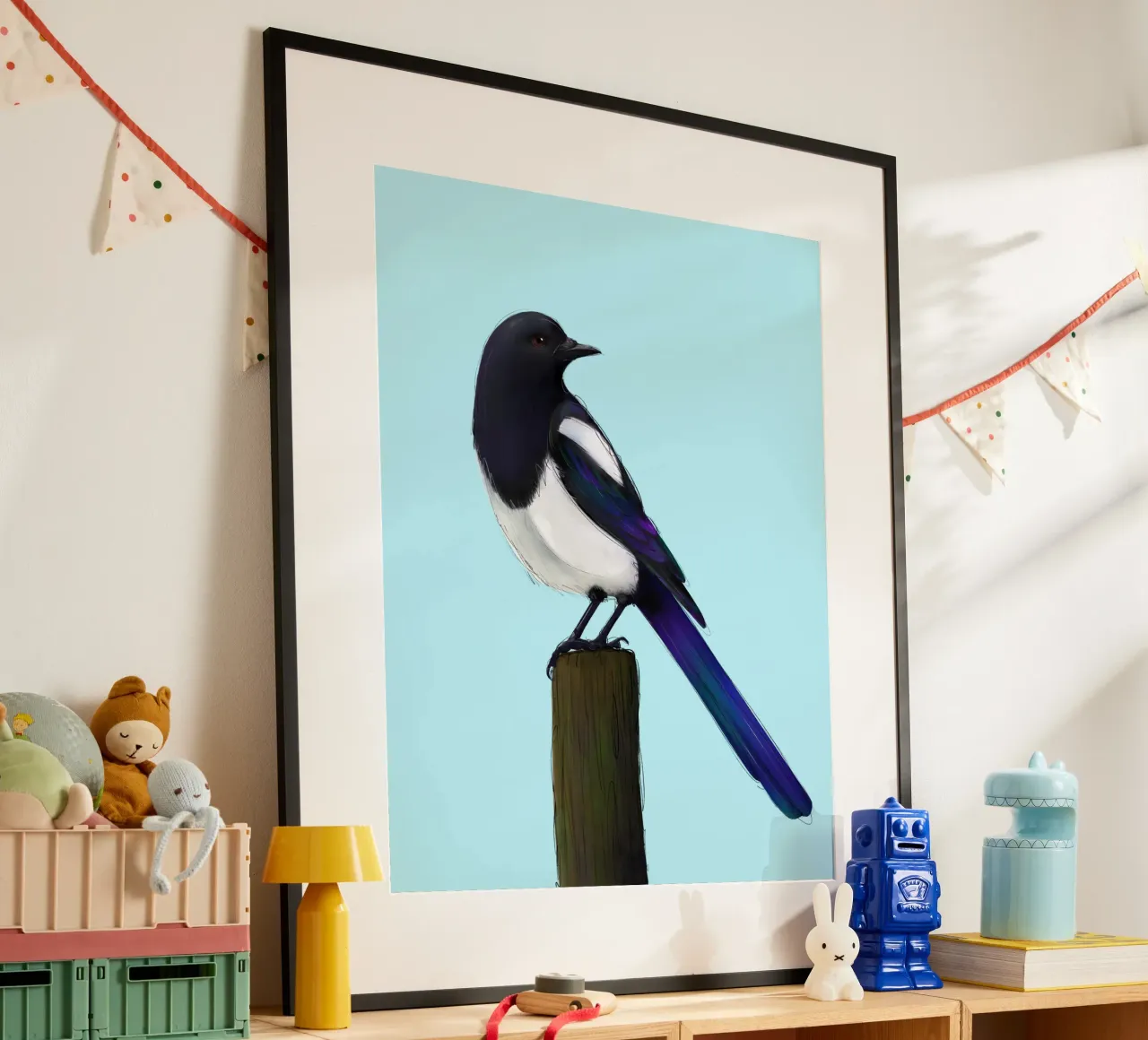 Magpie on Post hahnemühle by BwiseLizzy