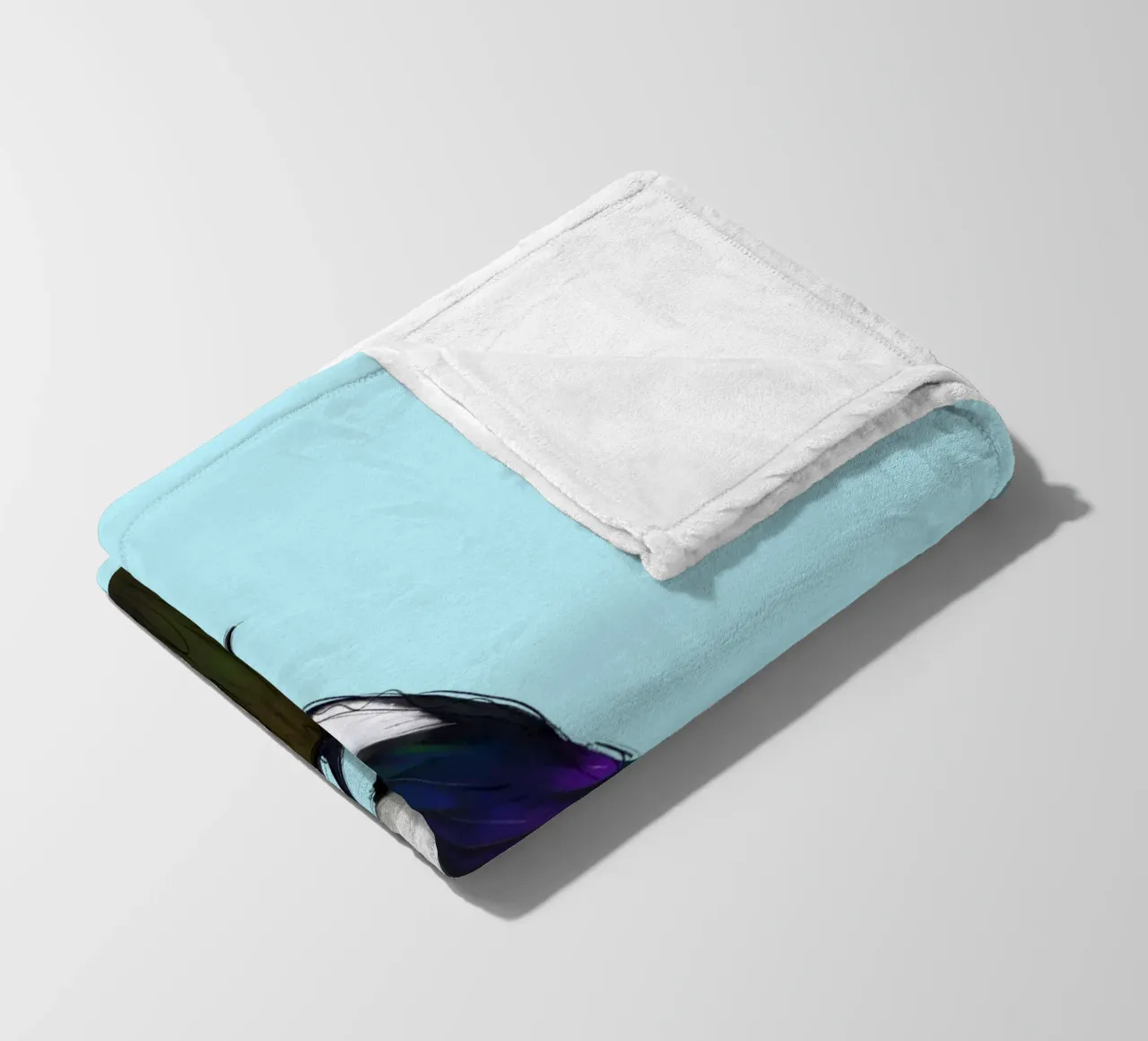 Magpie on Post fleece blanket by BwiseLizzy