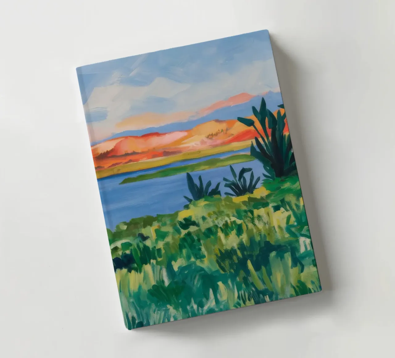 Tranquillité de la vue du lac carnet de notes de Mystic Grain