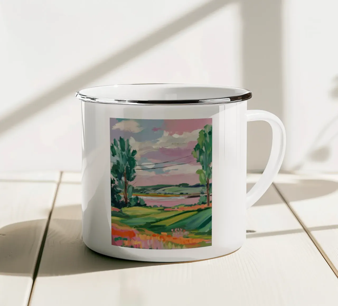 Orchard Edge Morning tazza in smalto da Mystic Grain