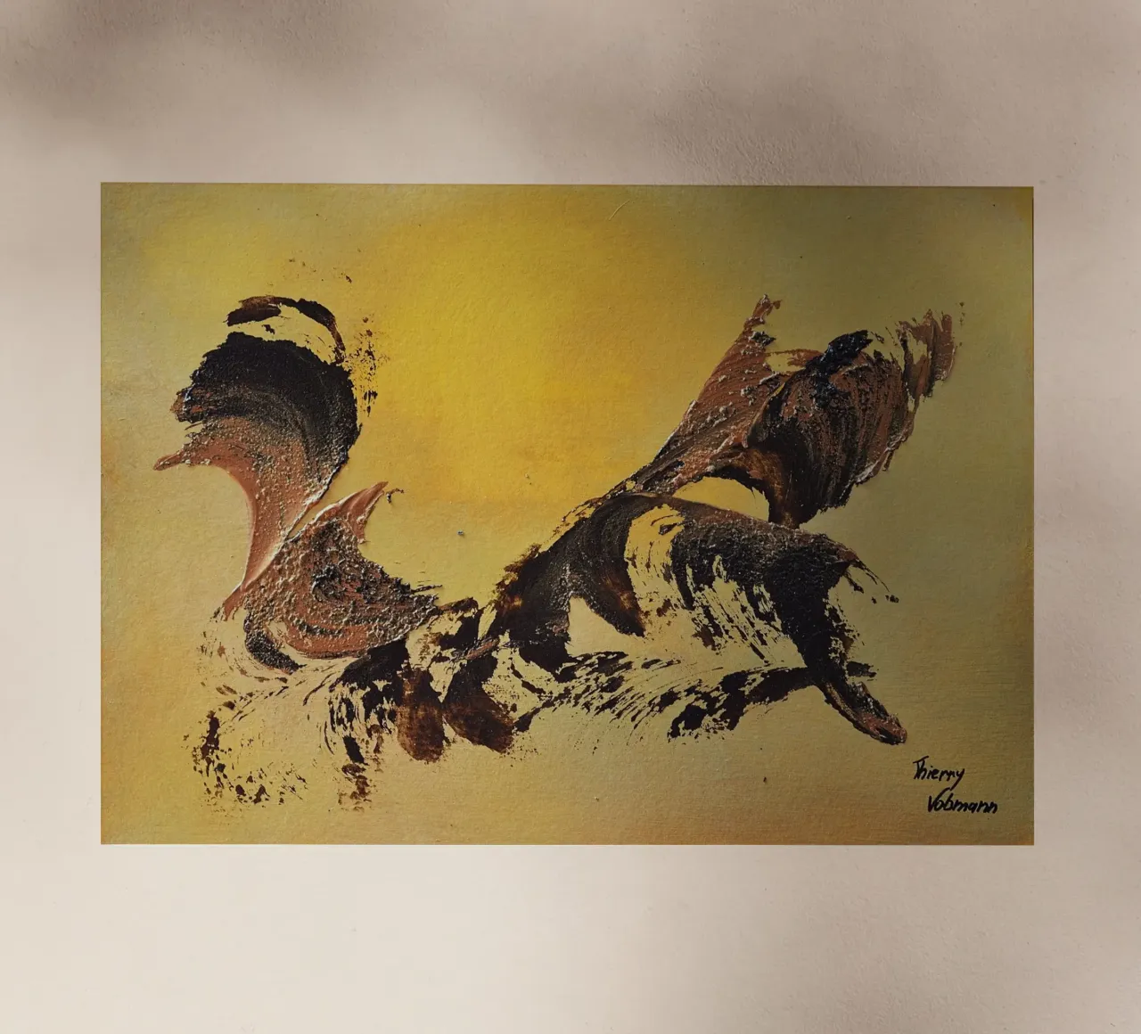 MESSAGE FROM THE HEART 32 pellicola backlit da Thierry Vobmann Abstract painting