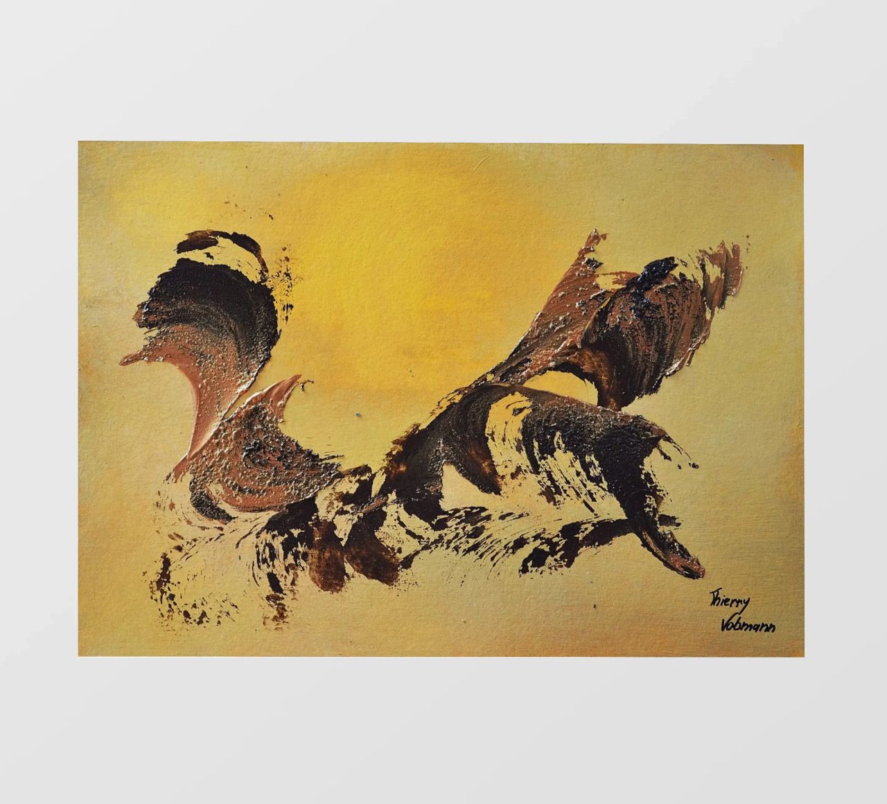 MESSAGE FROM THE HEART 32 pellicola backlit da Thierry Vobmann Abstract painting