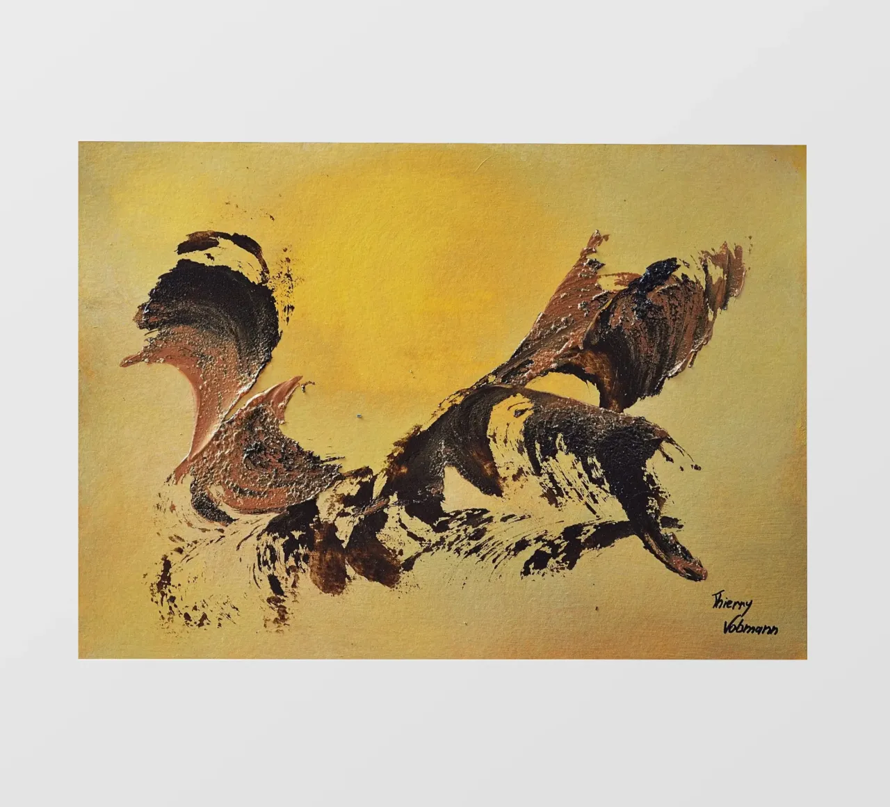 MESSAGE FROM THE HEART 32 telo in pvc da Thierry Vobmann Abstract painting