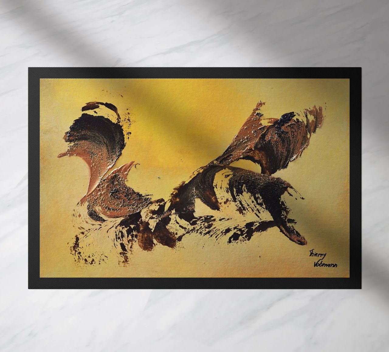 MESSAGE FROM THE HEART 32 zerbino da Thierry Vobmann Abstract painting