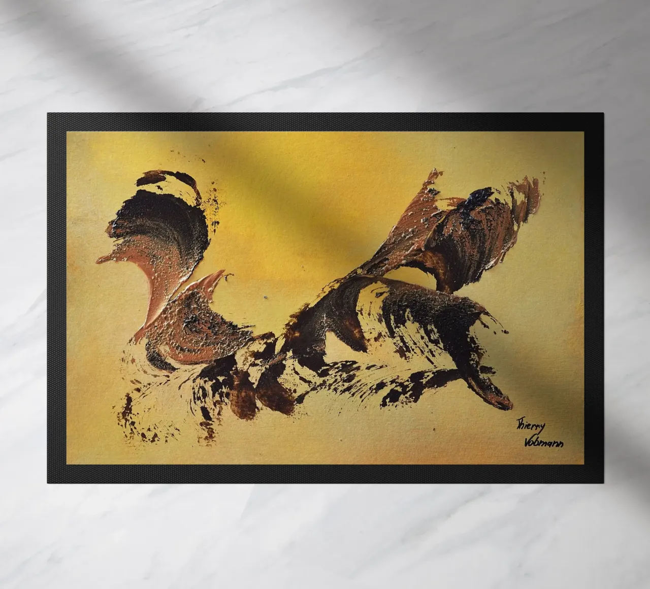 MESSAGE FROM THE HEART 32 zerbino da Thierry Vobmann Abstract painting