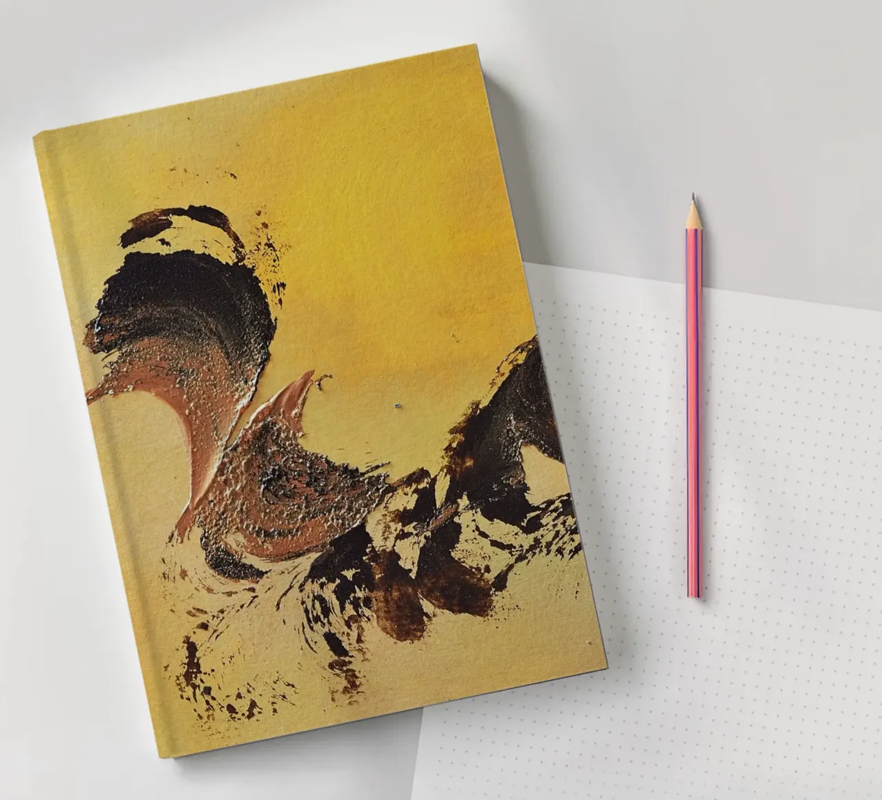 MESSAGE FROM THE HEART 32 notebook by Thierry Vobmann Abstract painting