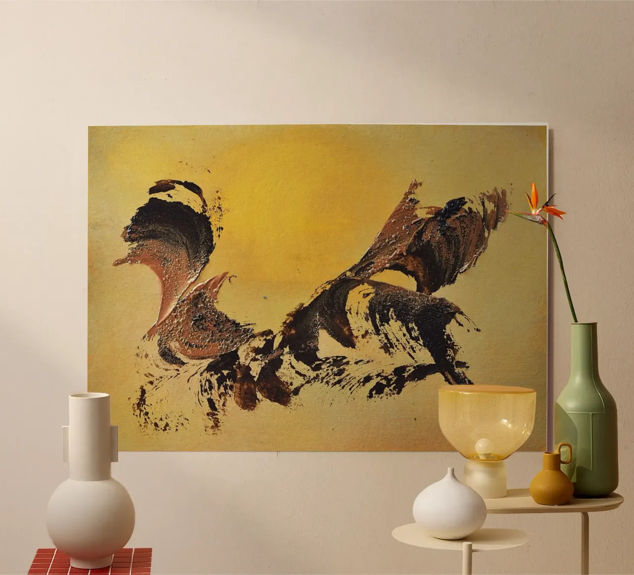 MESSAGE FROM THE HEART 32 Alu-Dibond von Thierry Vobmann Abstract painting