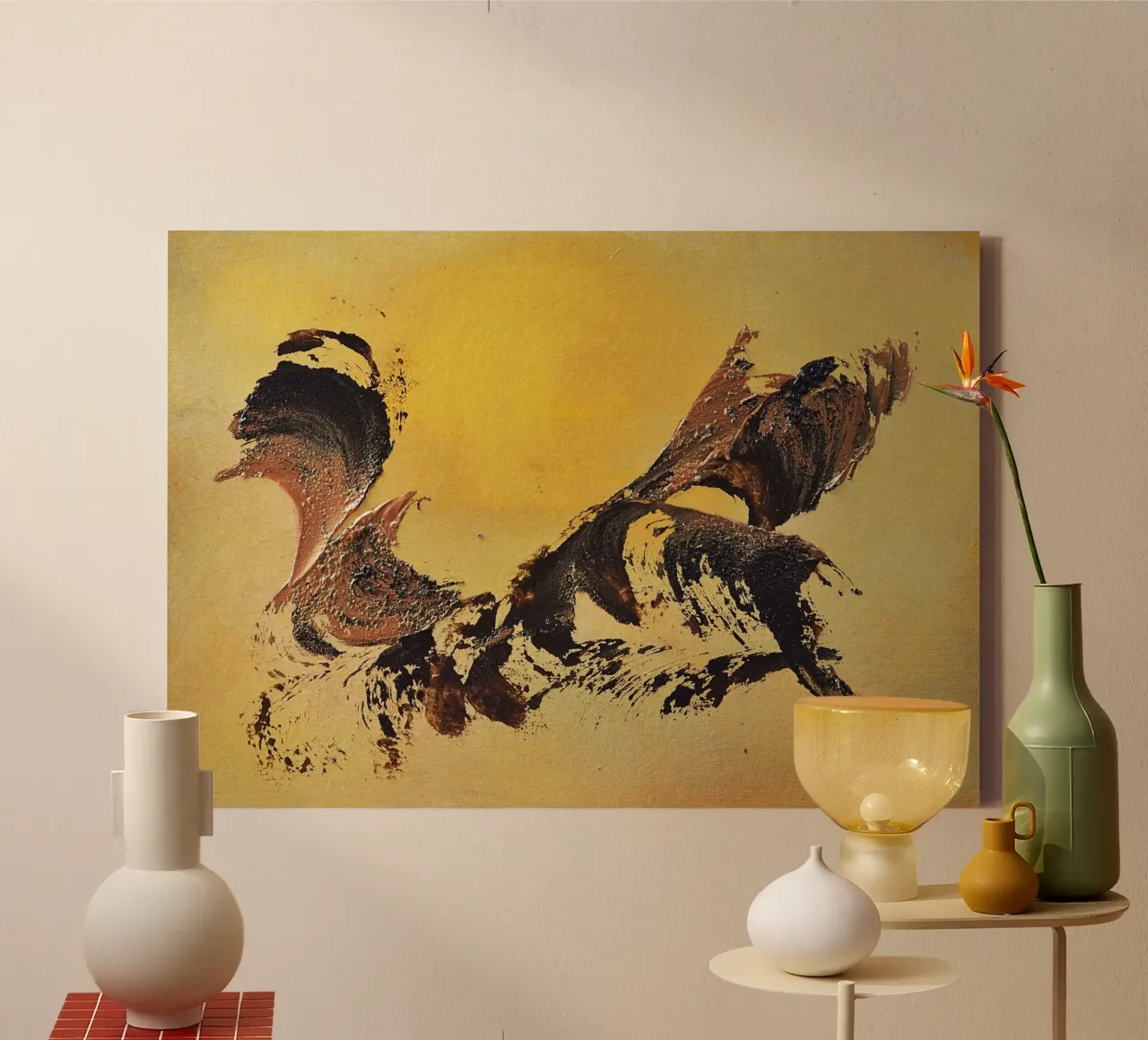 MESSAGE FROM THE HEART 32 canvas van Thierry Vobmann Abstract painting