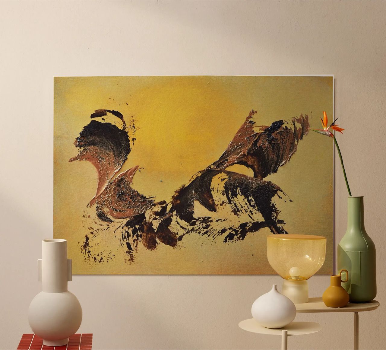 MESSAGE FROM THE HEART 32 carta hahnemühle da Thierry Vobmann Abstract painting