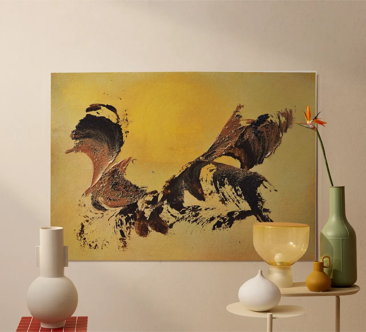 MESSAGE FROM THE HEART 32 carta hahnemühle da Thierry Vobmann Abstract painting