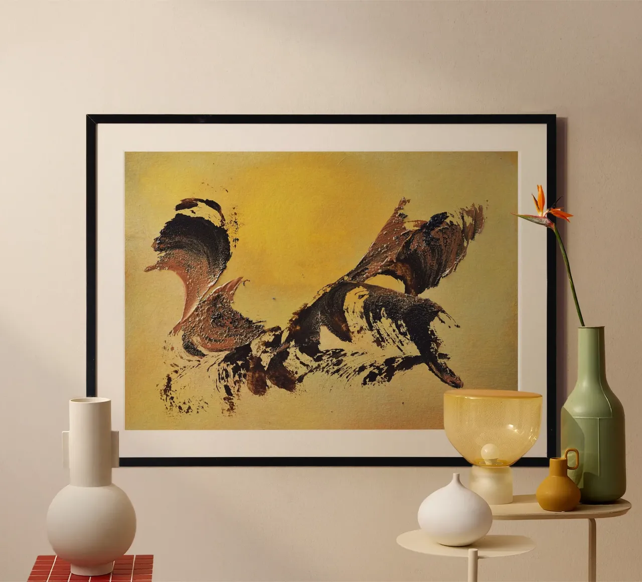 MESSAGE FROM THE HEART 32 carta hahnemühle da Thierry Vobmann Abstract painting