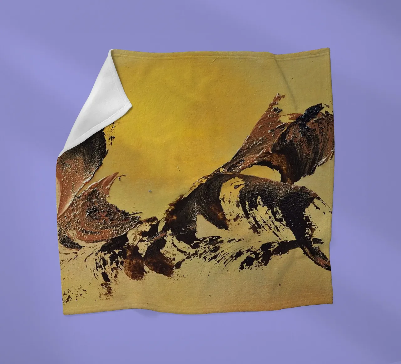 MESSAGE FROM THE HEART 32 coperta in pile da Thierry Vobmann Abstract painting