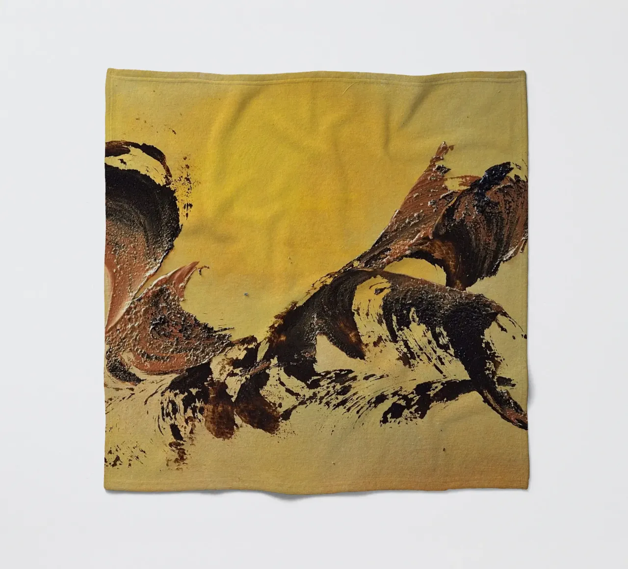 MESSAGE FROM THE HEART 32 coperta in pile da Thierry Vobmann Abstract painting