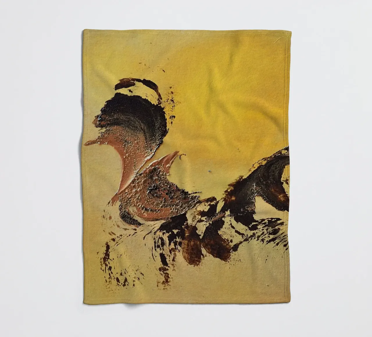 MESSAGE FROM THE HEART 32 coperta in pile da Thierry Vobmann Abstract painting