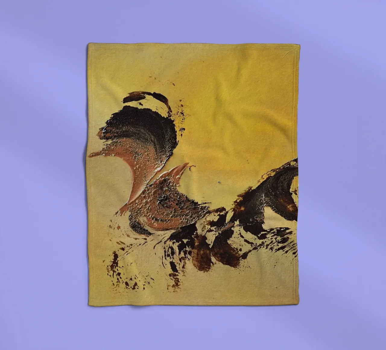 MESSAGE FROM THE HEART 32 coperta in pile da Thierry Vobmann Abstract painting