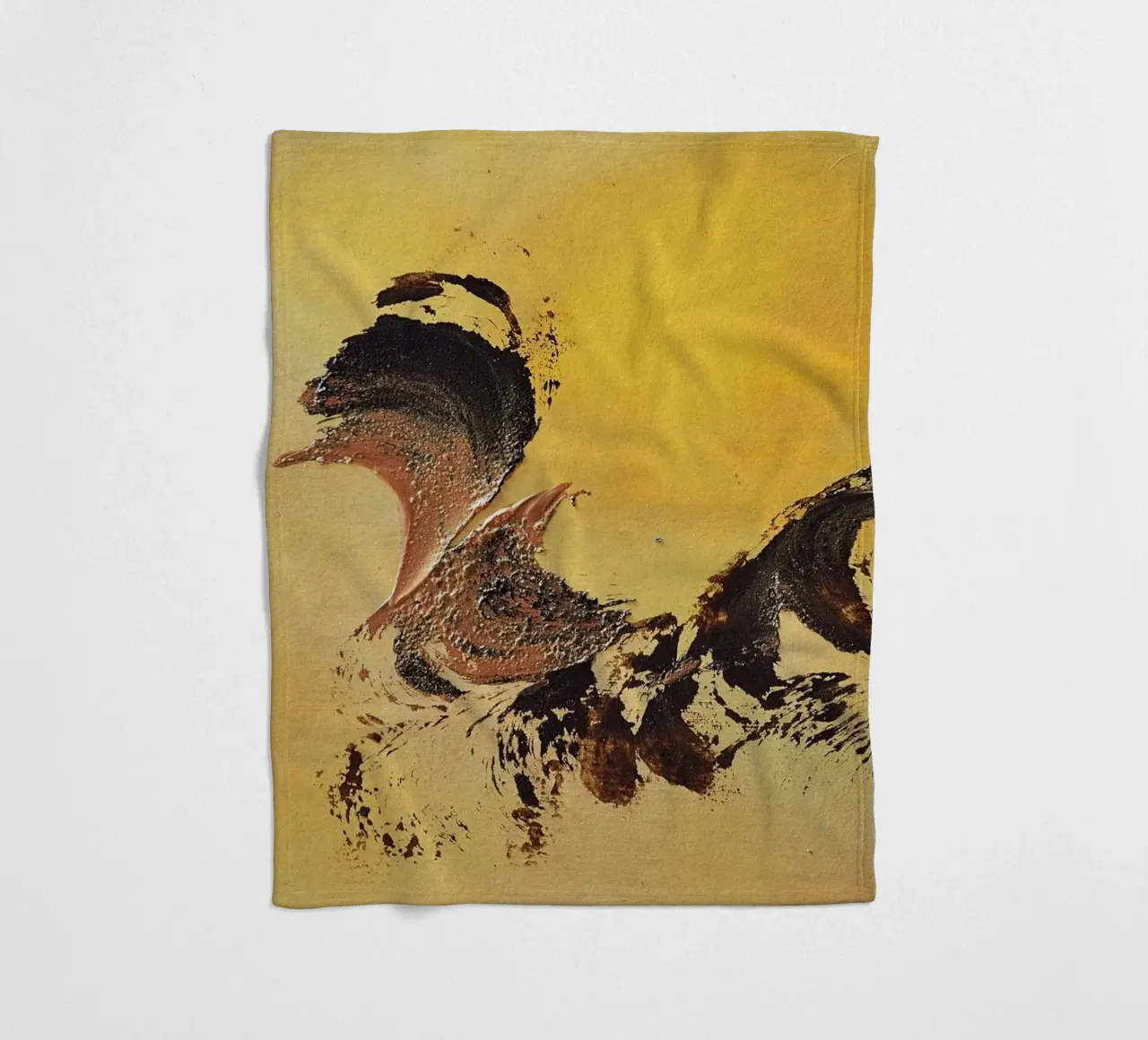 MESSAGE FROM THE HEART 32 coperta in pile da Thierry Vobmann Abstract painting