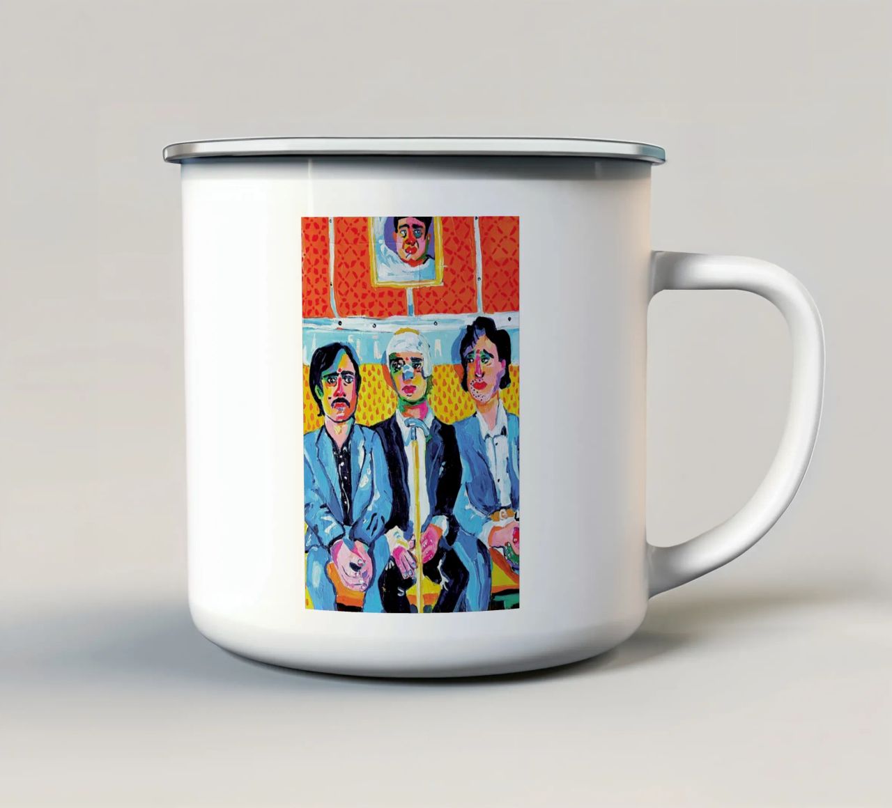 Train Brothers tazza in smalto da Blanca Nuñez Pozuelo