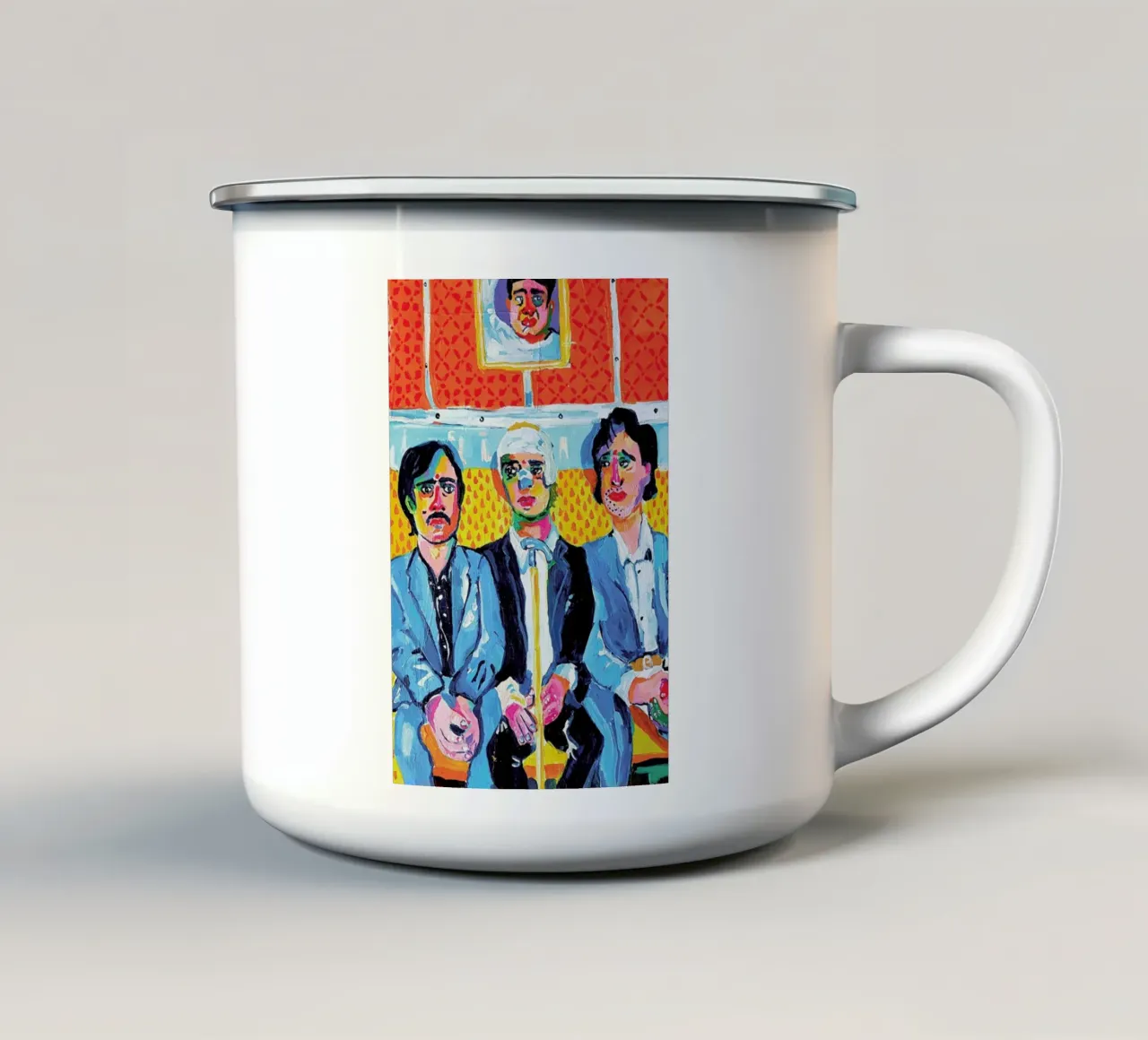 Train Brothers tazza in smalto da Blanca Nuñez Pozuelo