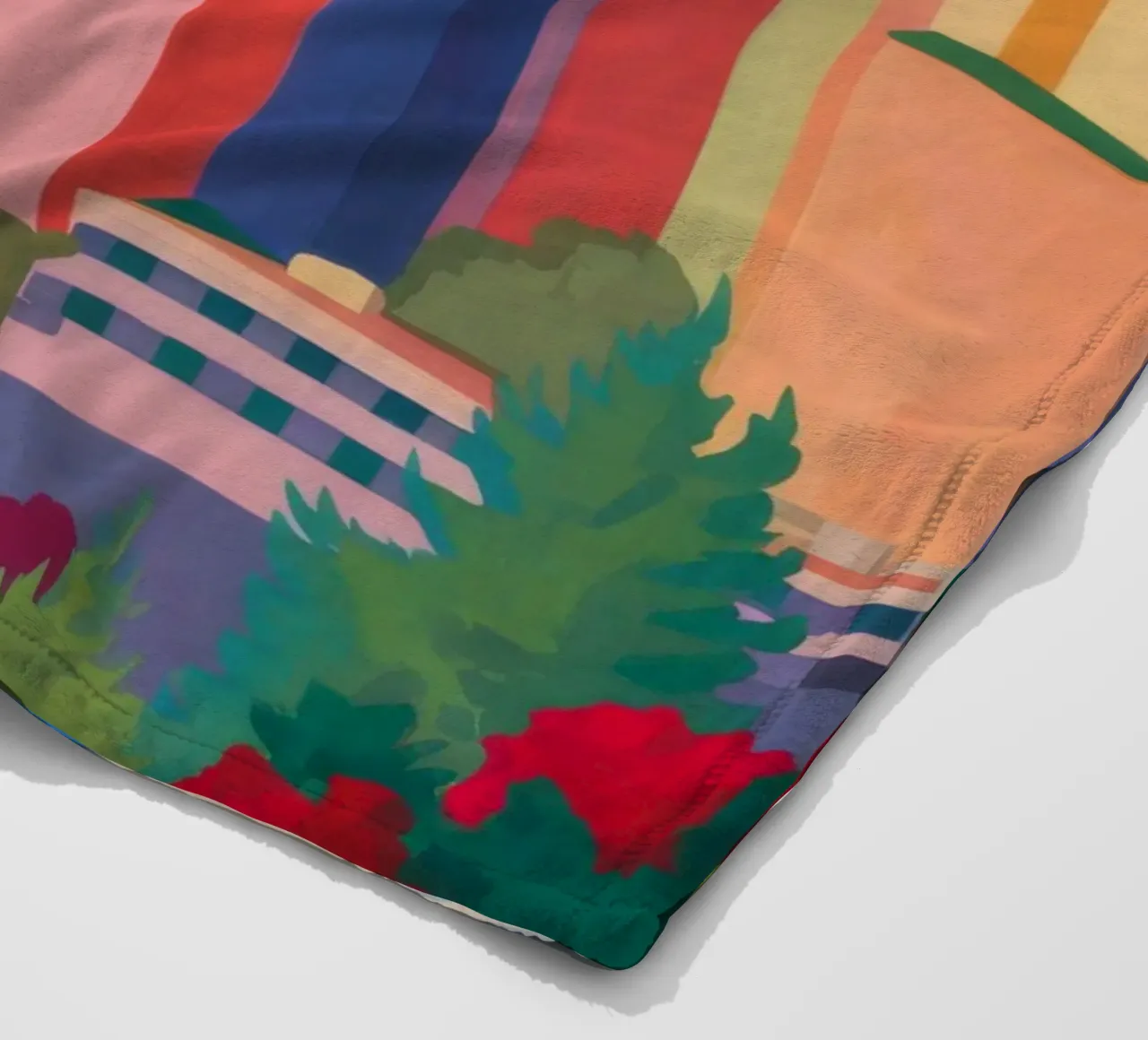 City Blocks Symphony fleece blanket by Mystic Grain