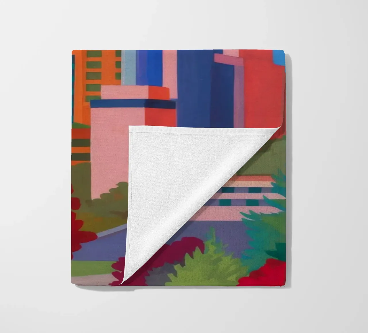City Blocks Symphony beach towel by Mystic Grain
