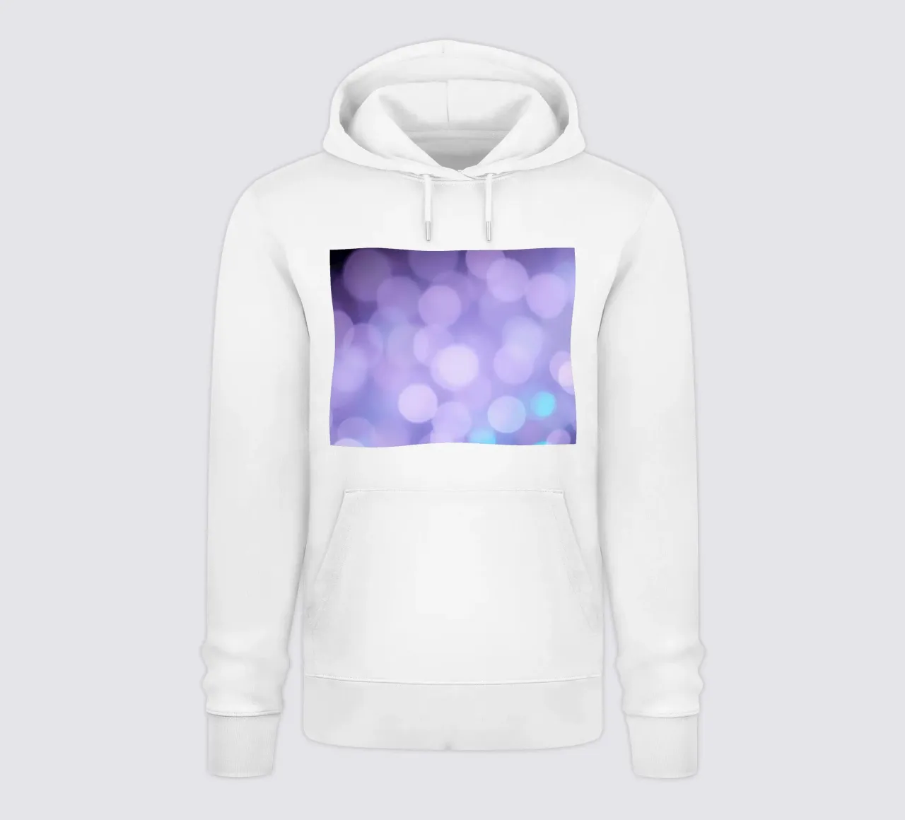 Sfondo bokeh con luci soffuse viola e blu felpa con cappuccio da DesignDoodle