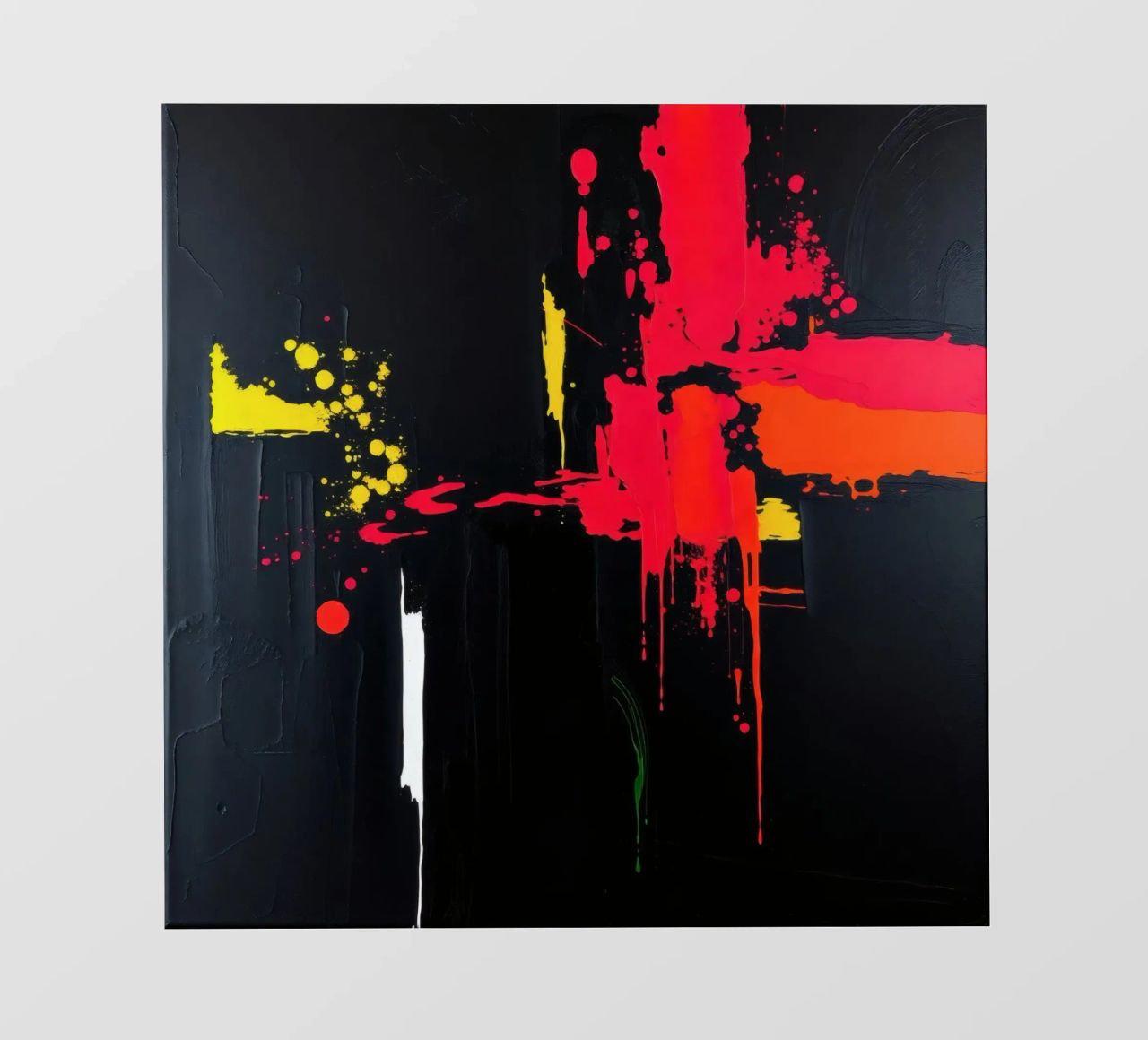 Audace pittura astratta con colori vivaci e forme dinamiche telo in pvc da DesignDoodle