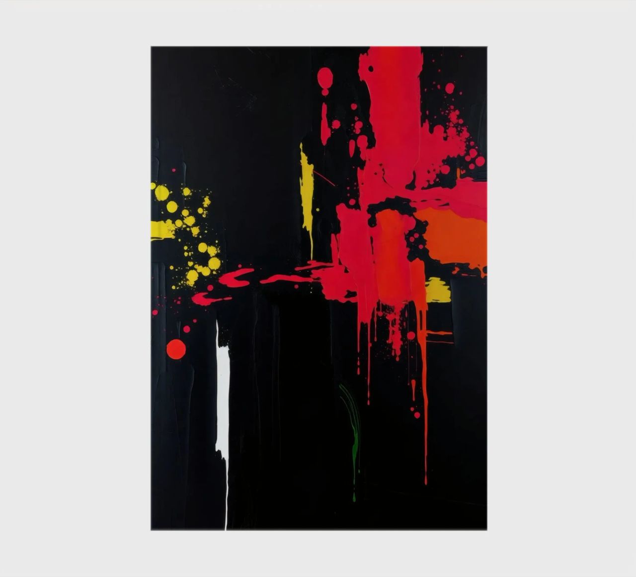 Bold abstract painting with vibrant colors and dynamic shape notebook by DesignDoodle