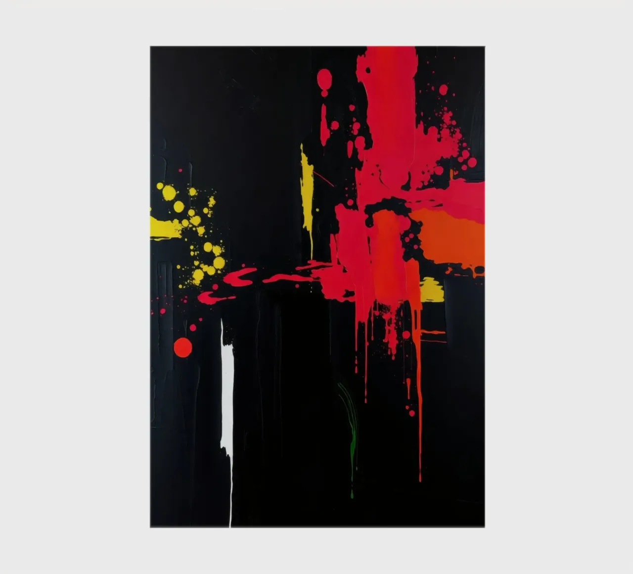 Bold abstract painting with vibrant colors and dynamic shape notebook by DesignDoodle