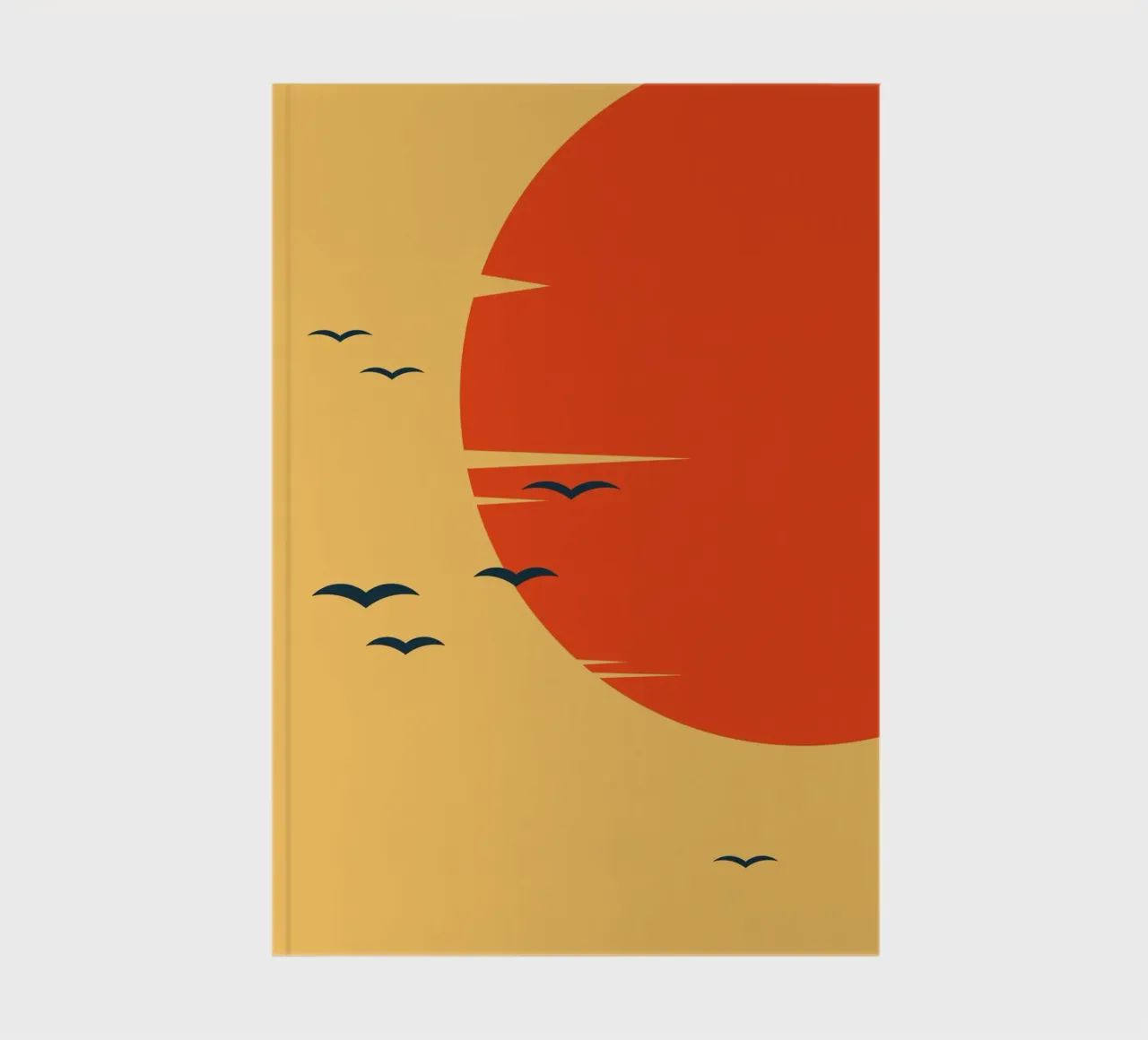 BIRD AT SUNSET notebook by 2fevrierArtStudio