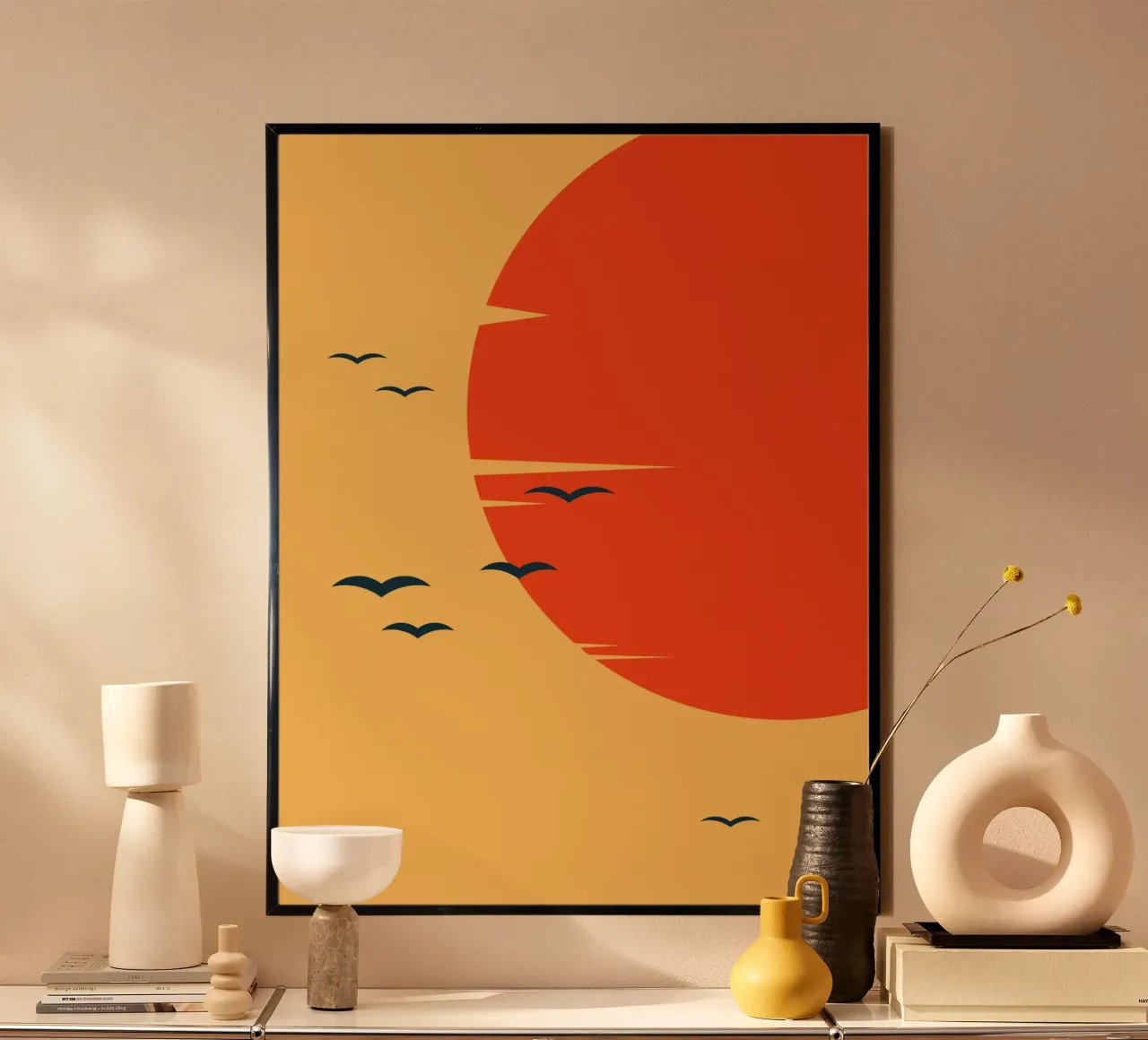 UCCELLO AL TRAMONTO carta hahnemühle da 2fevrierArtStudio