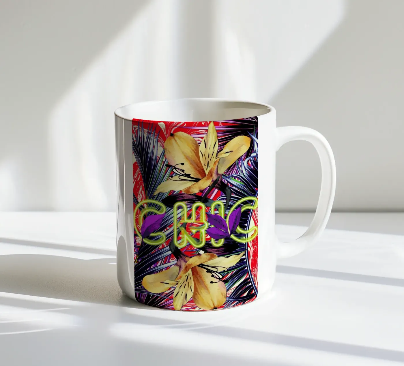 Chic ceramic mug by Mayka ienova