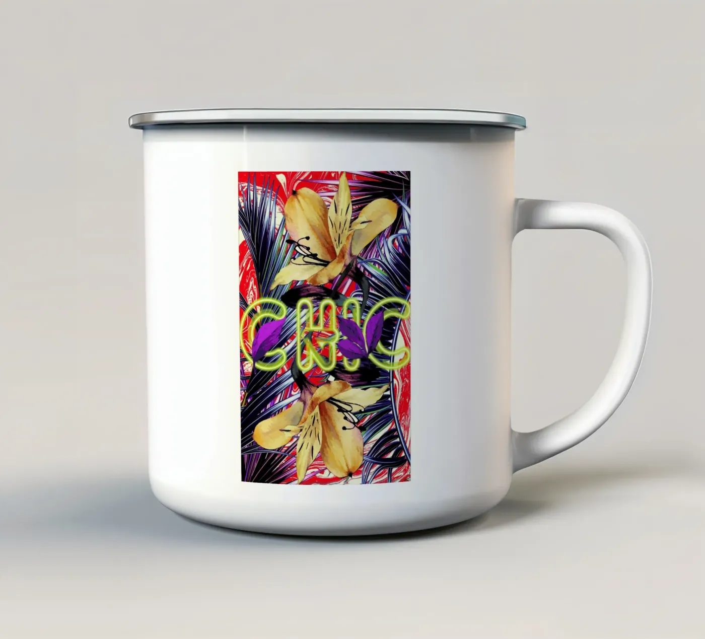 Chic Emaille Tasse von Mayka ienova