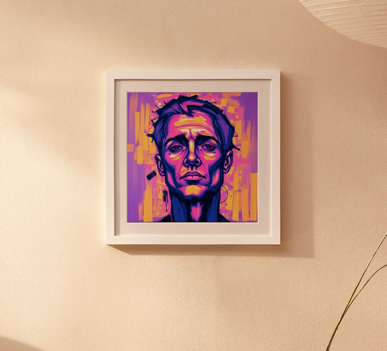 man with colorful background emphasizing artistic expression hahnemühle by DesignDoodle