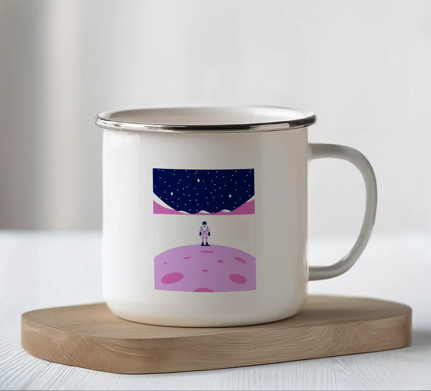 Outer space enamel mug by TODAY'S SHOP