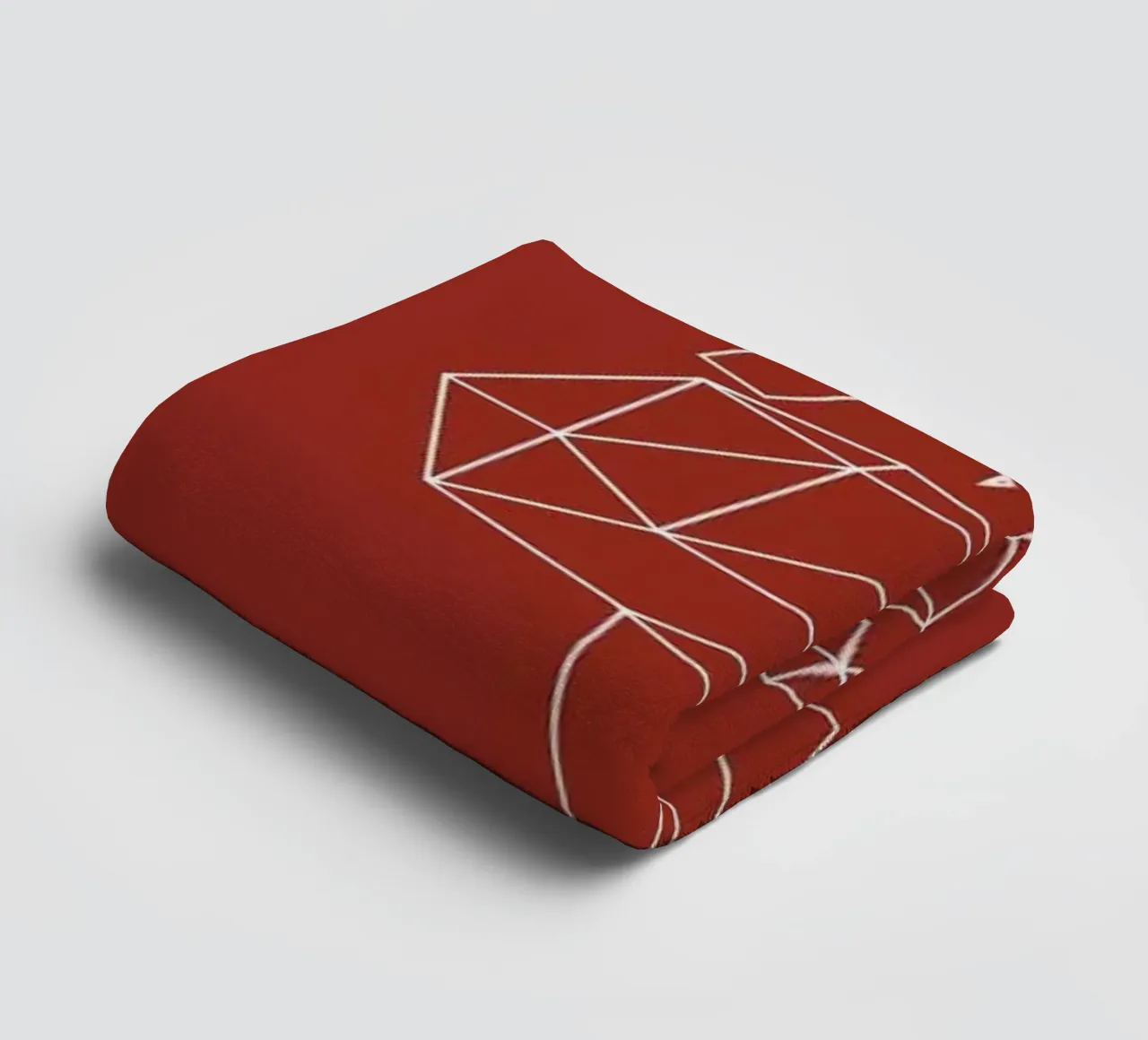 Geometrical World Map - Earthy Red Terracotta asciugamano da bagno da Studio Nahili