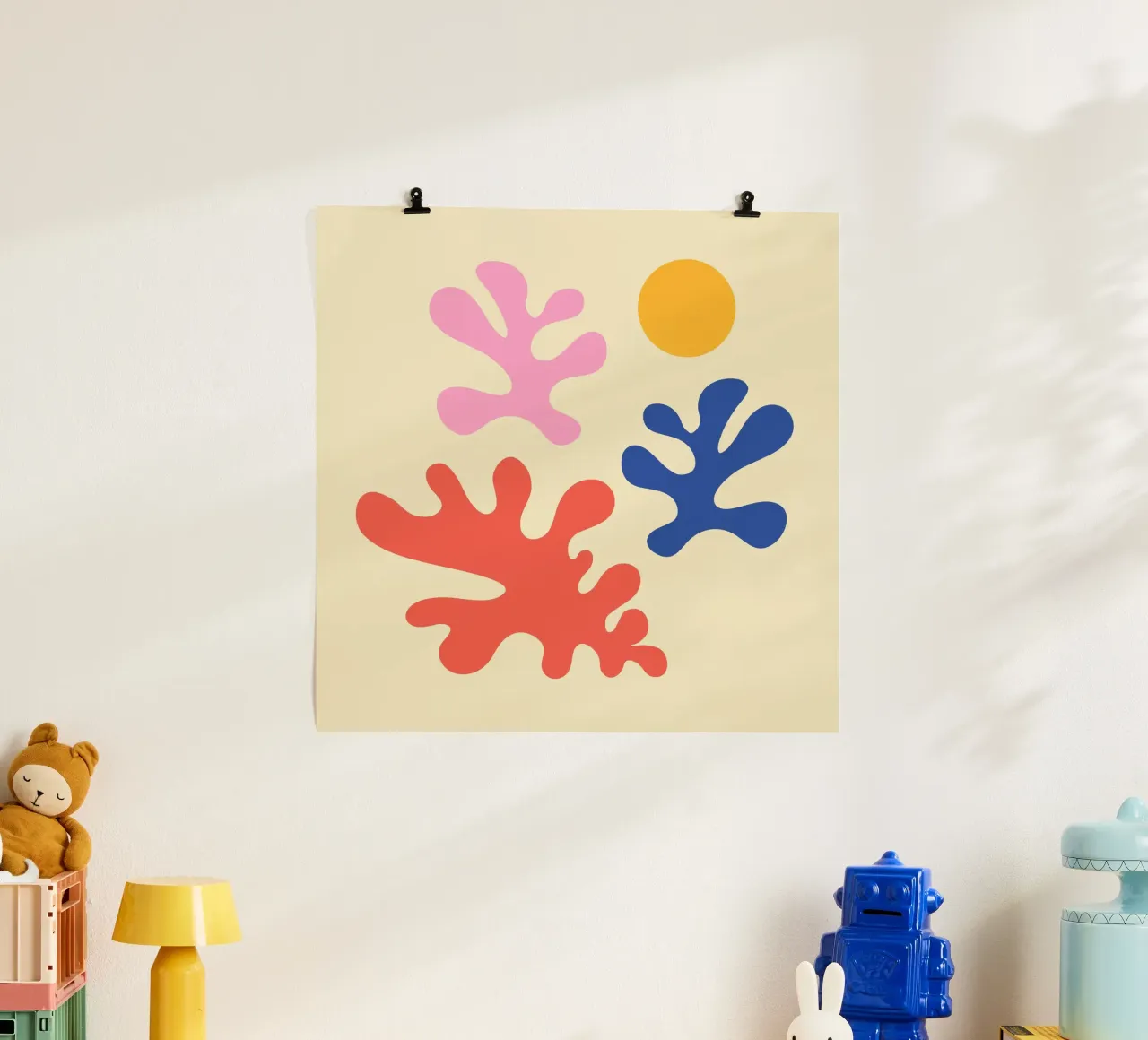 Sole d'estate Matisse poster con telaio in legno da EDMPROJECT
