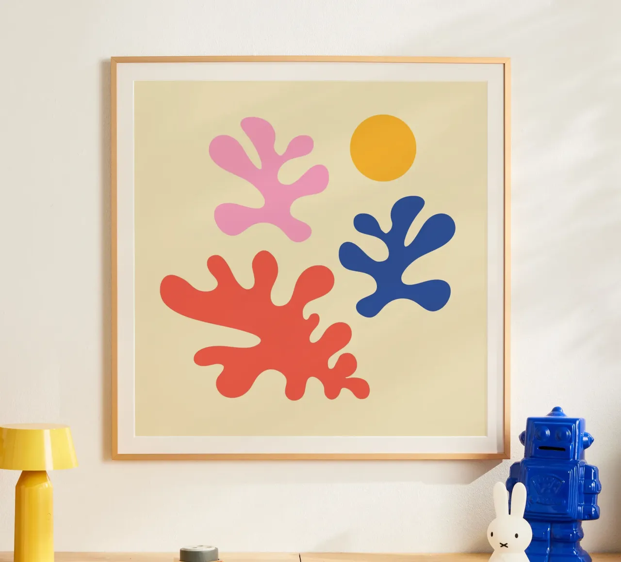 Sole d'estate Matisse poster con telaio in legno da EDMPROJECT