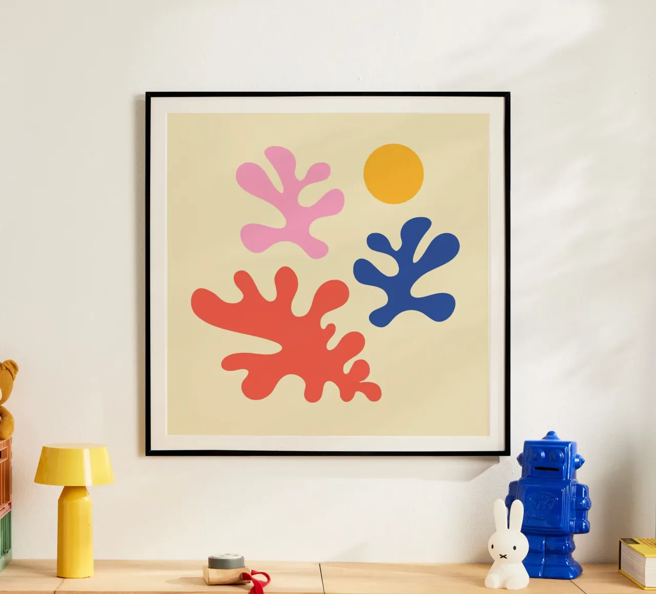 Sole d'estate Matisse poster con telaio in legno da EDMPROJECT