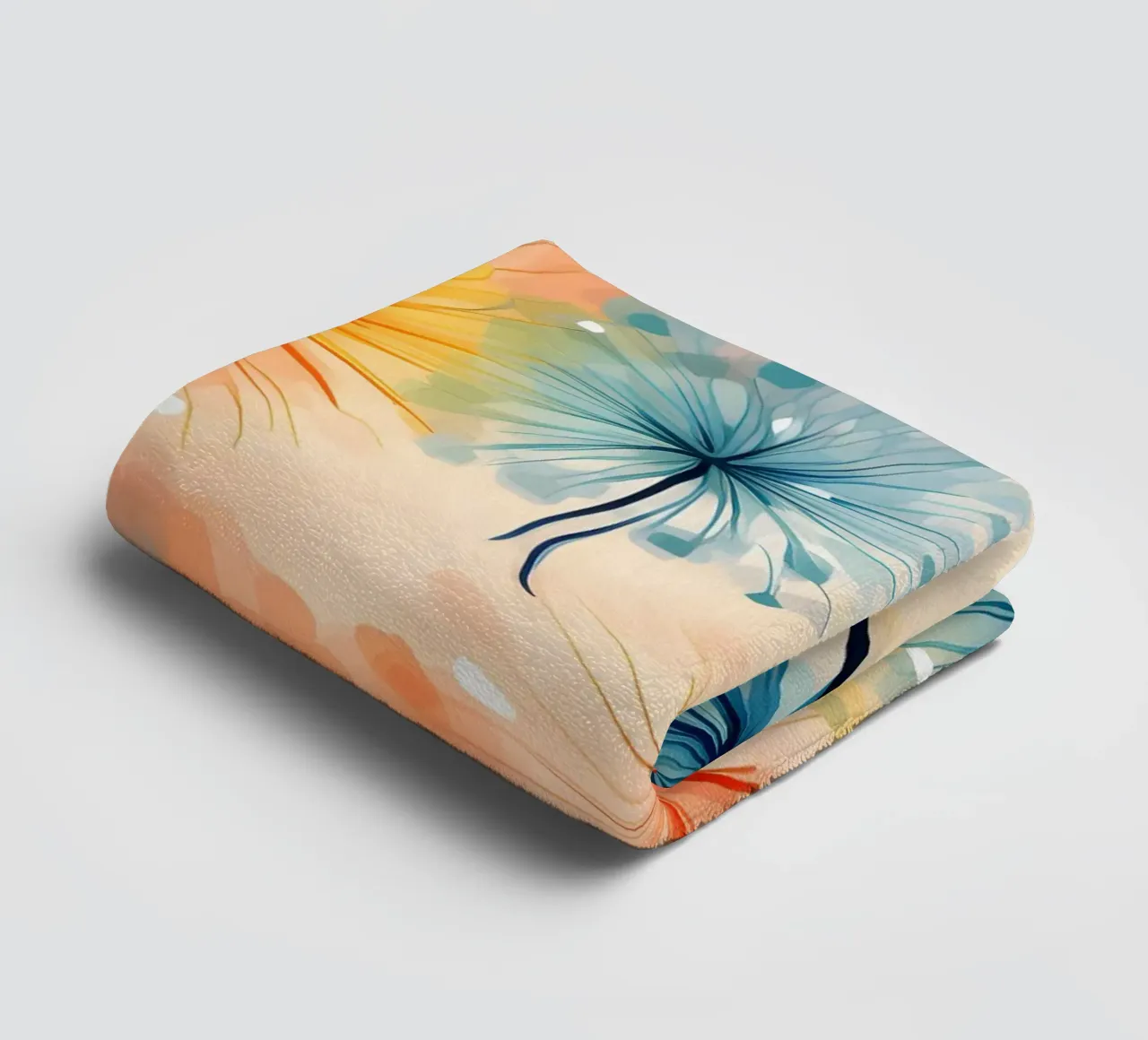 Pinke Blumen Pusteblumen Handtuch von Botanical Pattern House