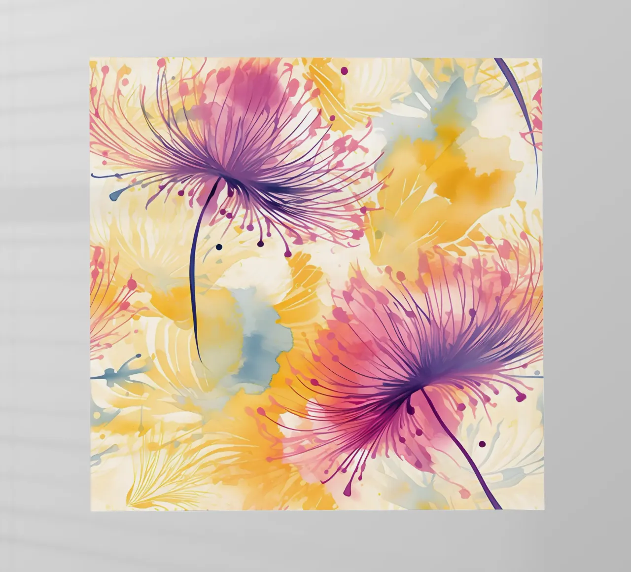 Denti di leone floreali Pinky pellicola backlit da Botanical Pattern House