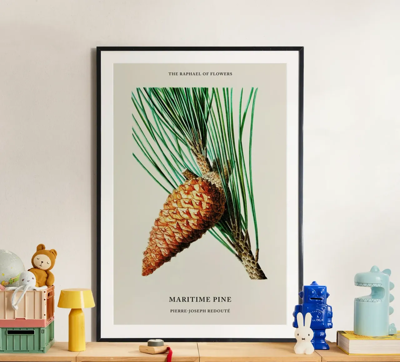 Pierre-Joseph Redouté - Maritime Pine poster con telaio in legno da Vintage by JUNIQE