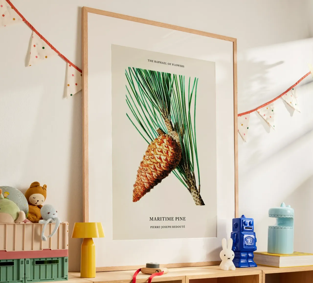 Pierre-Joseph Redouté - Maritime Pine poster con telaio in legno da Vintage by JUNIQE