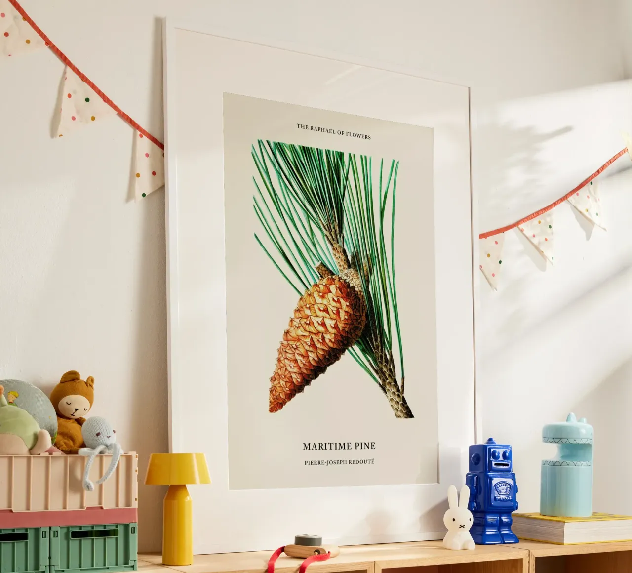 Pierre-Joseph Redouté - Maritime Pine poster con telaio in legno da Vintage by JUNIQE