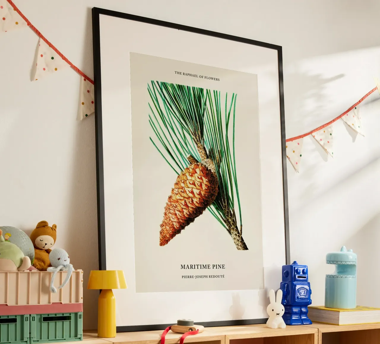 Pierre-Joseph Redouté - Maritime Pine poster con telaio in legno da Vintage by JUNIQE